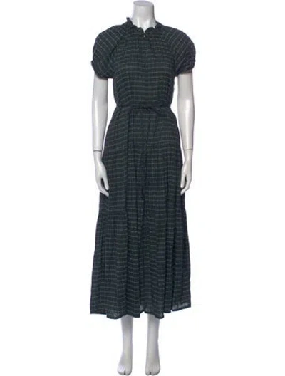 Pre-owned Apiece Apart Striped Long Dress W/ Tags In Gray