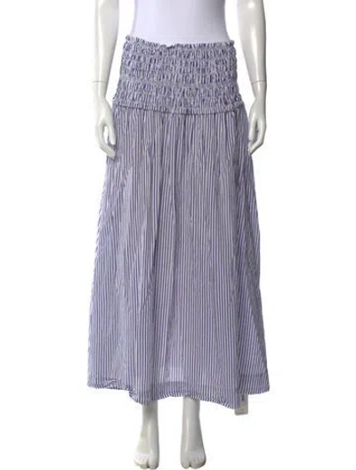 Pre-owned Apiece Apart Striped Long Skirt In Blue