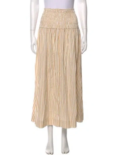 Pre-owned Apiece Apart Striped Long Skirt In Neutral