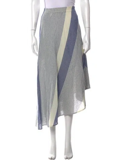 Pre-owned Apiece Apart Striped Midi Length Skirt In Multi