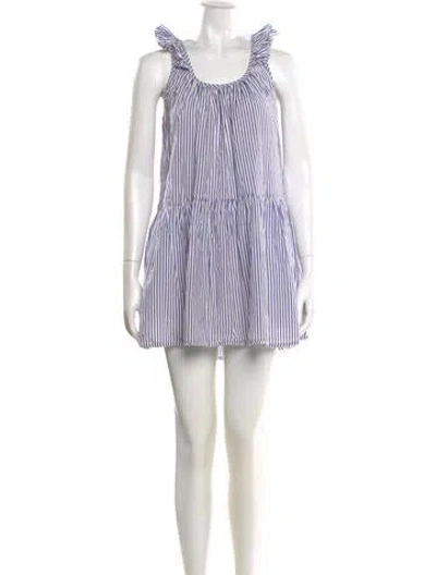 Pre-owned Apiece Apart Striped Mini Dress In Multi