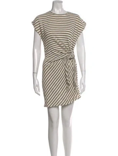 Pre-owned Apiece Apart Striped Mini Dress In Multi
