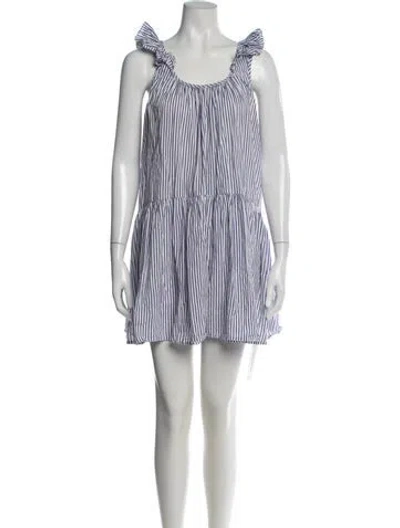 Pre-owned Apiece Apart Striped Mini Dress In Multi