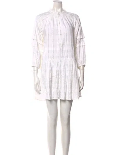Pre-owned Apiece Apart Striped Mini Dress In White
