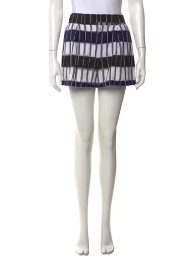 Pre-owned Apiece Apart Striped Mini Shorts In Blue
