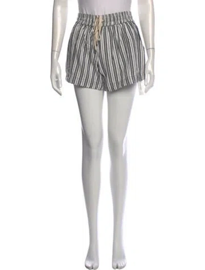 Pre-owned Apiece Apart Striped Mini Shorts In Multi