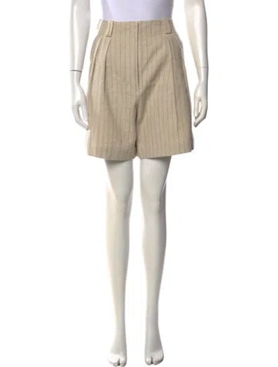 Pre-owned Apiece Apart Striped Mini Shorts W/ Tags In Neutral