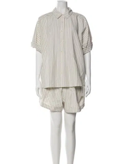Pre-owned Apiece Apart Striped Set In Neutral