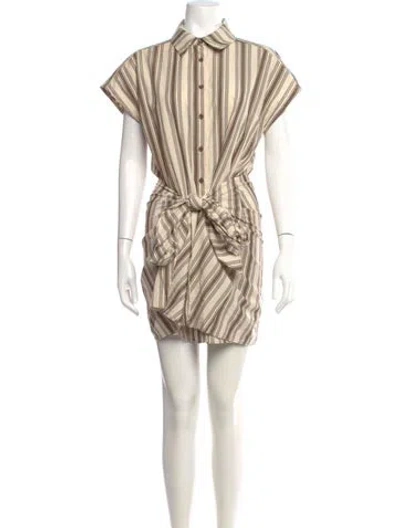 Pre-owned Apiece Apart Striped Short Sleeve Top In Multi