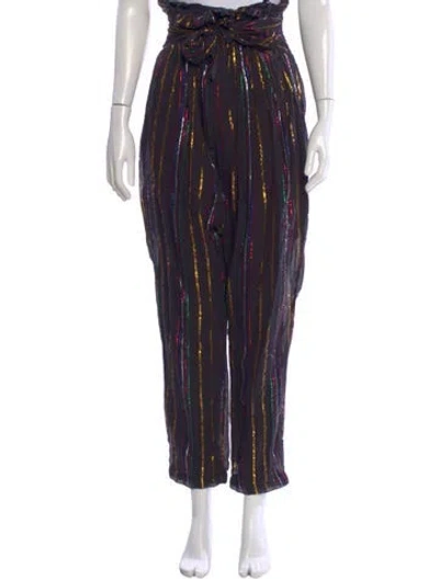Pre-owned Apiece Apart Striped Skinny Leg Pants In Blue