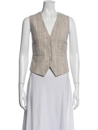 Pre-owned Apiece Apart Striped Vest In Neutral