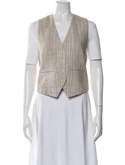 Pre-owned Apiece Apart Striped Vest In Neutrals