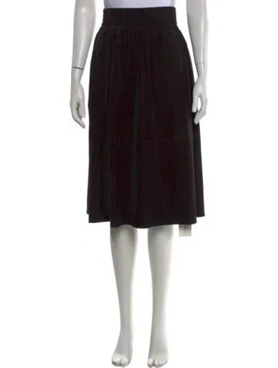 Pre-owned Apiece Apart Suede Knee-length Skirt In Black