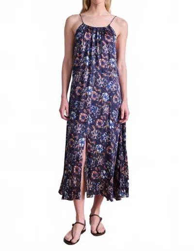 Apiece Apart Taormina Dress In Batik Floral Navy In Blue