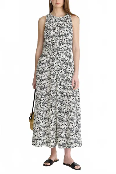 Apiece Apart Textured Bali Tank Dress In Tropical Midnight In Gray