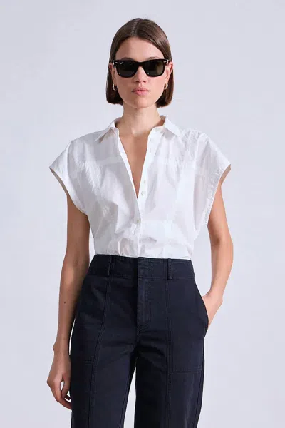 Apiece Apart Toni Sleeveless Top In Cream In White