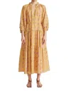 Apiece Apart Trinidad Maxi Dress In Sunfaded Floral Yellow In Multi