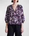 Apiece Apart Tule Floral-print Organic Cotton Top In Multi