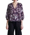 Apiece Apart Tule Floral-print Organic Cotton Top In Purple