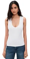 Apiece Apart Uri Low-cut Tank Cream In White