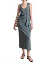 Apiece Apart Uri Twist Dress In Thyme In Gray