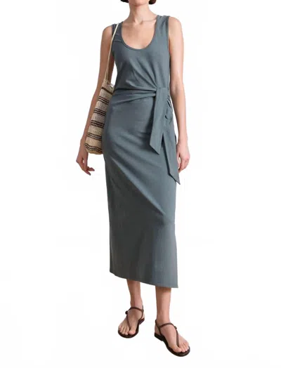 Apiece Apart Uri Twist Dress In Thyme In Gray