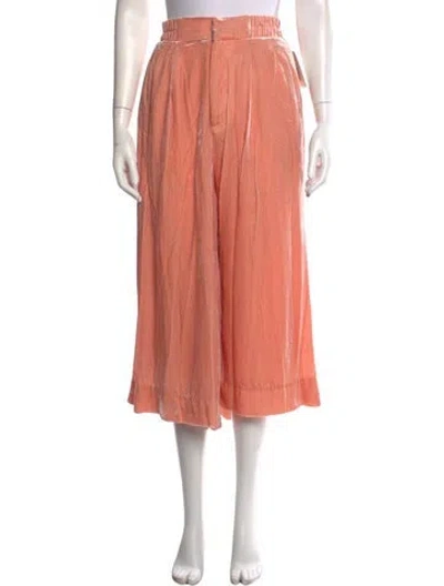 Pre-owned Apiece Apart Velvet Wide Leg Pants W/ Tags In Pink