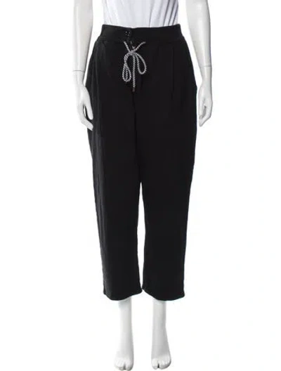 Pre-owned Apiece Apart Virgin Wool Wide Leg Pants In Black