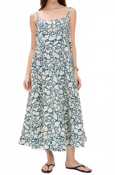 Apiece Apart Viviana Tank Maxi Dress In Lace Floral Flax In White