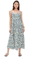 Apiece Apart Viviana Tank Maxi Dress Lace Floral Flax In Lace Floral Flax