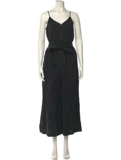 Pre-owned Apiece Apart V-neck Jumpsuit In Black
