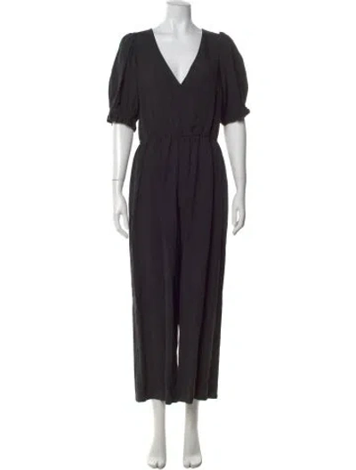 Pre-owned Apiece Apart V-neck Jumpsuit In Black
