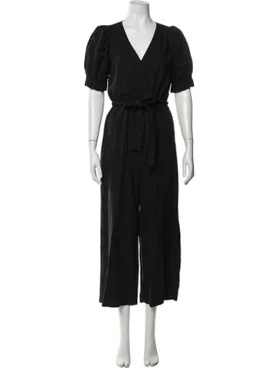 Pre-owned Apiece Apart V-neck Jumpsuit In Black