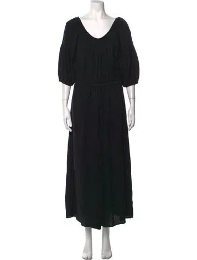Pre-owned Apiece Apart V-neck Jumpsuit In Black