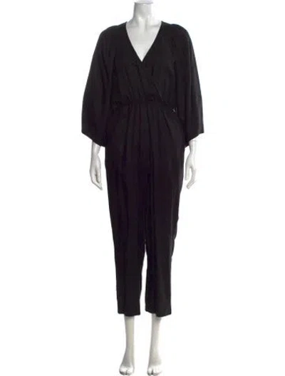 Pre-owned Apiece Apart V-neck Jumpsuit In Black