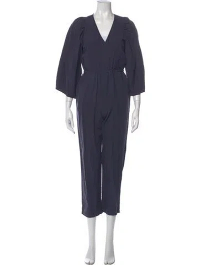 Pre-owned Apiece Apart V-neck Jumpsuit In Blue