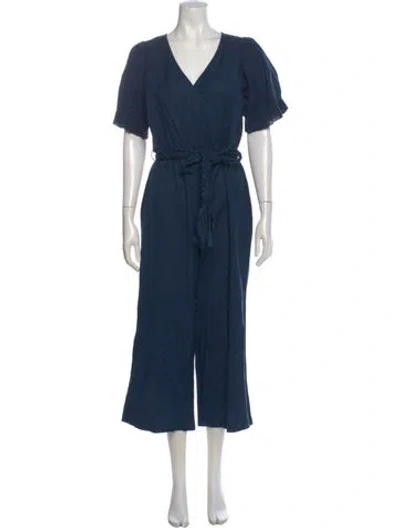 Pre-owned Apiece Apart V-neck Jumpsuit In Blue
