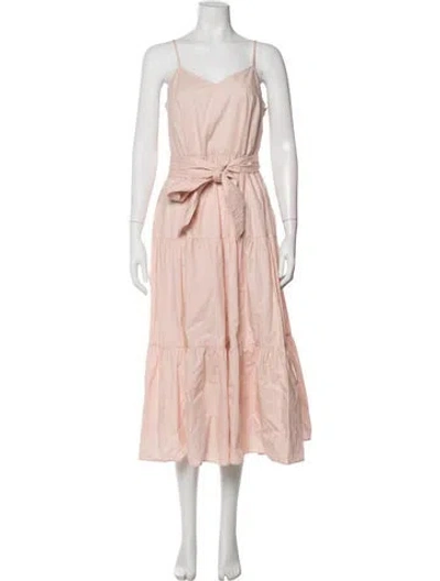 Pre-owned Apiece Apart V-neck Midi Length Dress W/ Tags In Neutral