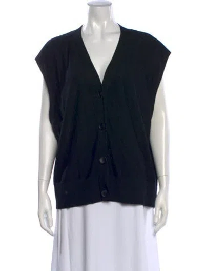 Pre-owned Apiece Apart V-neck Sweater In Black