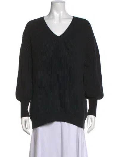 Pre-owned Apiece Apart V-neck Sweater In Black