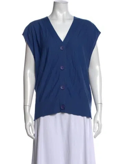 Pre-owned Apiece Apart V-neck Sweater In Blue