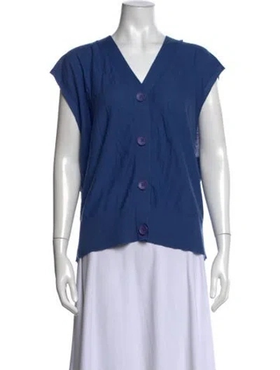 Pre-owned Apiece Apart V-neck Sweater In Blue