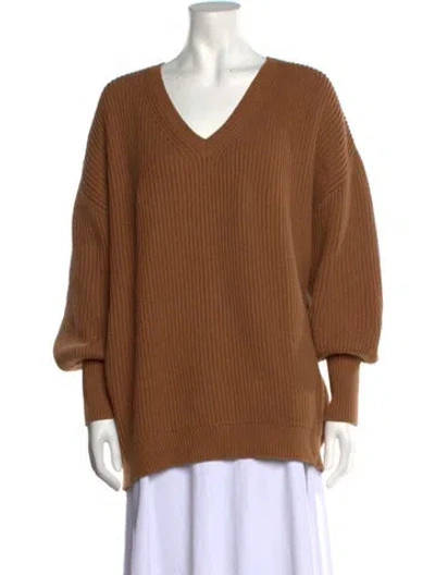 Pre-owned Apiece Apart V-neck Sweater In Brown