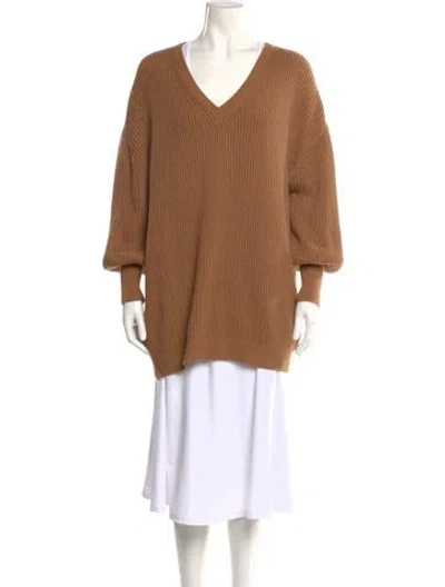 Pre-owned Apiece Apart V-neck Sweater In Brown