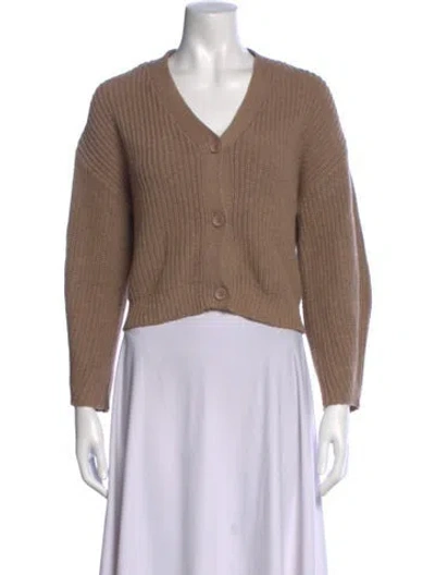 Pre-owned Apiece Apart V-neck Sweater In Brown
