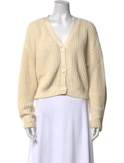 Pre-owned Apiece Apart V-neck Sweater In Neutral