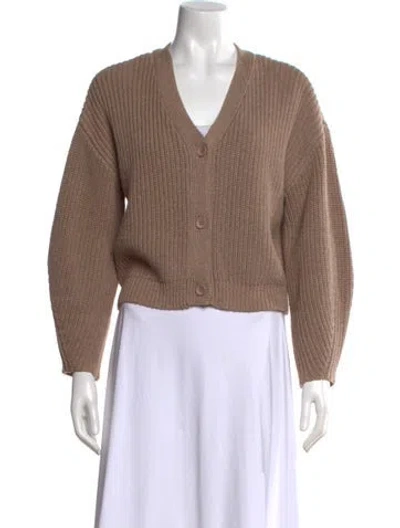Pre-owned Apiece Apart V-neck Sweater In Neutral