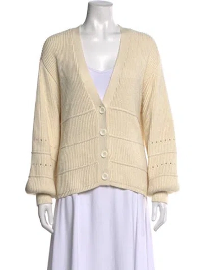 Pre-owned Apiece Apart V-neck Sweater In Neutral