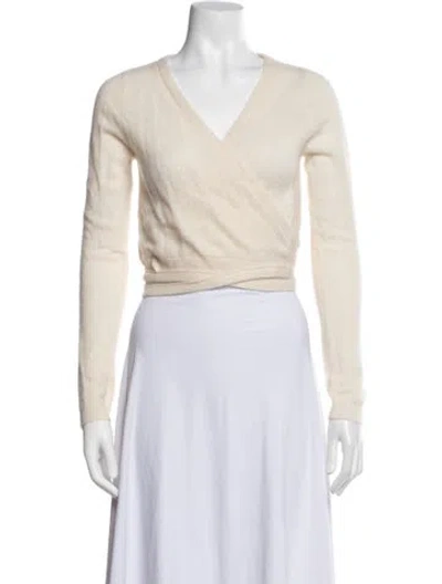 Pre-owned Apiece Apart V-neck Sweater In Neutrals