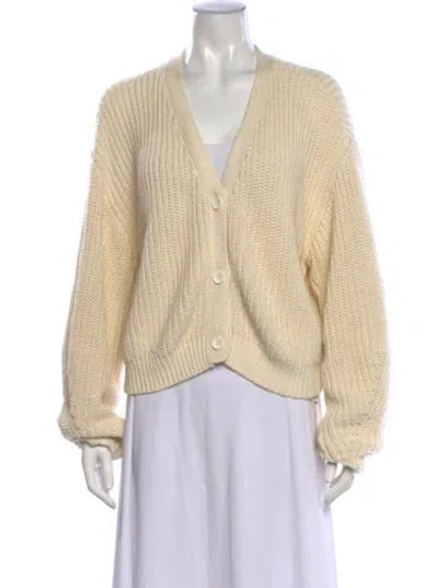 Pre-owned Apiece Apart V-neck Sweater In Neutrals